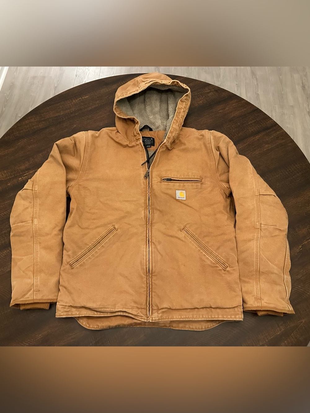 Carhartt Men's Washed Duck Sierra Sherpa-Lined Jacket-Size Small